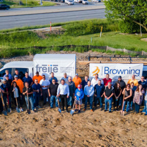 frēijē HQ Construction Starts in Lawrence Trades District 